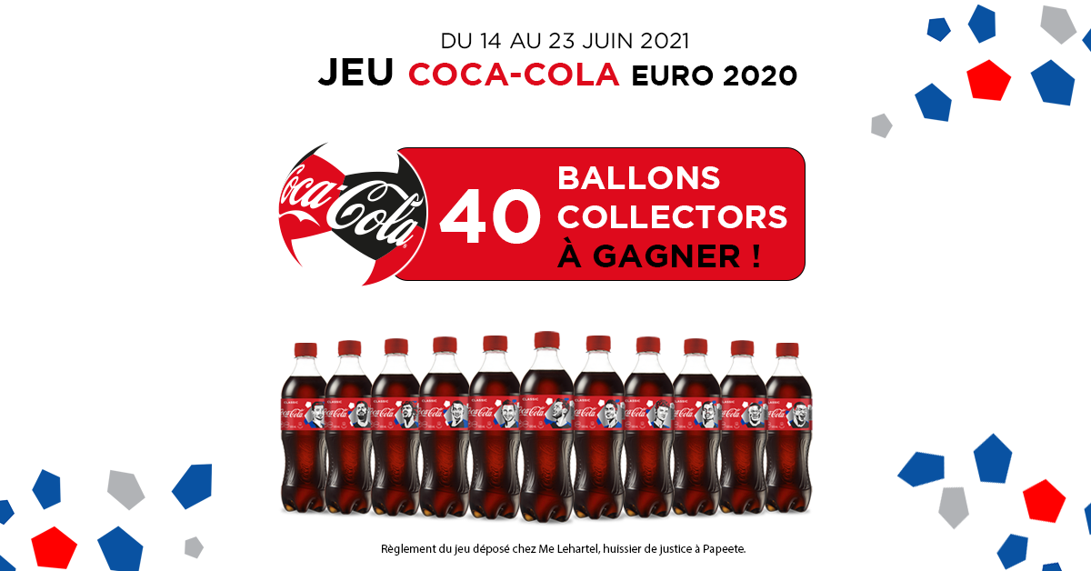 Joue et tente de gagner 40 ballons Coca-Cola Euro 2020 !